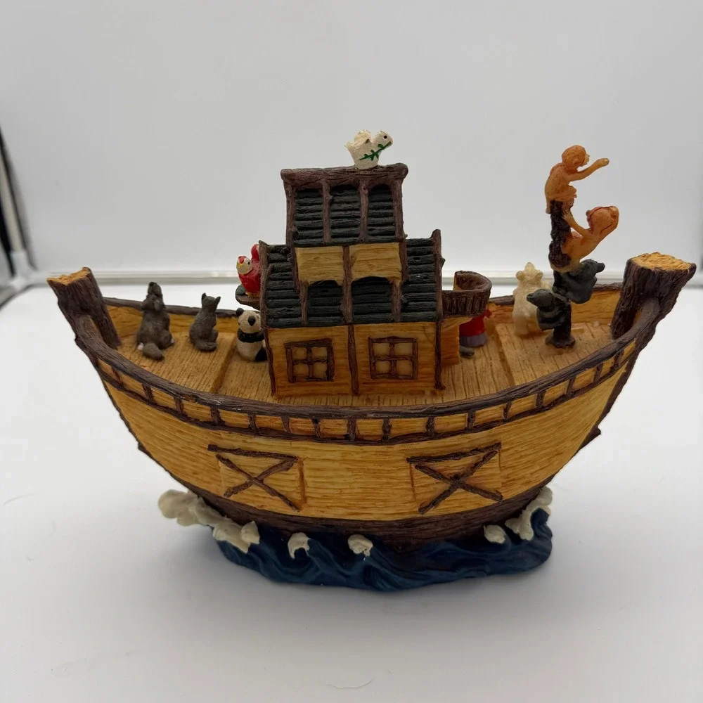 Noah's Ark Resin Figurine Animal Pairs Religious Collectible Home Decor